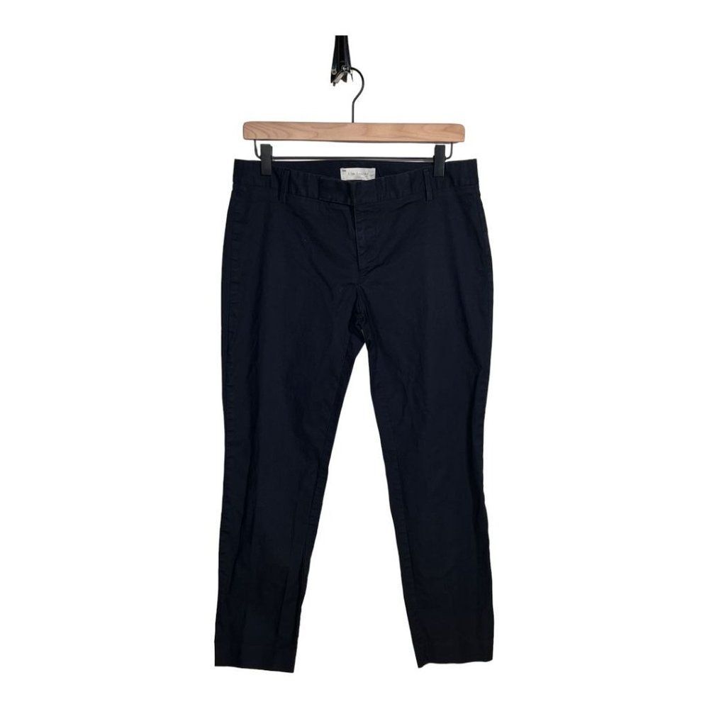Gap Slim Crop Chinos Slim Cropped Career Pants Navy Blue Size 6R Stretch Capri